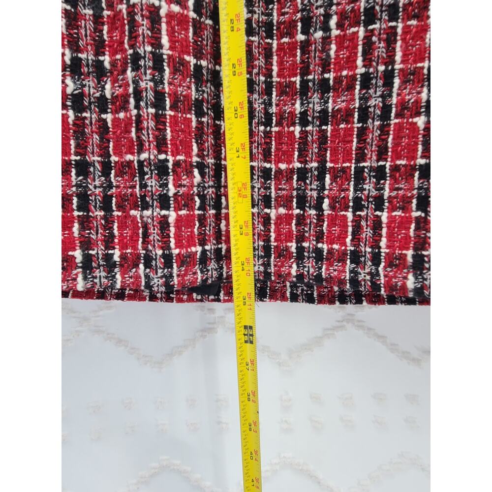 Twee Dark Academia Preppy Venus plaid faux leather a line dress Size 8 Festive - Picture 5 of 8